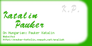 katalin pauker business card